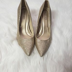 Metallic Glittery Pumps- Comfort Plus -Dress shoes